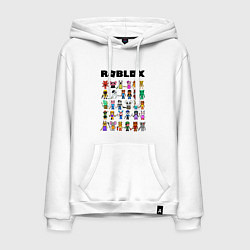 Толстовка-худи хлопковая мужская ROBLOX PIGGY, цвет: белый