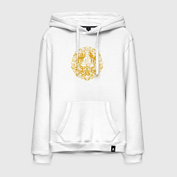 Толстовка-худи хлопковая мужская Thai, цвет: белый