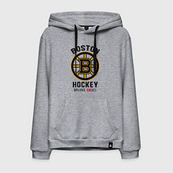 Толстовка-худи хлопковая мужская BOSTON BRUINS NHL, цвет: меланж