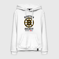 Толстовка-худи хлопковая мужская BOSTON BRUINS NHL, цвет: белый