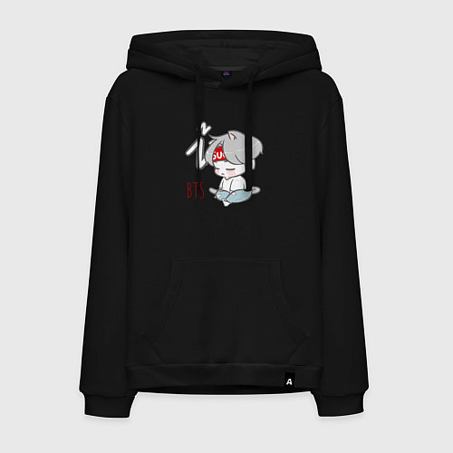 Мужская толстовка-худи BTS sleep / Черный – фото 1
