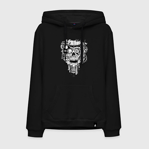 Мужская толстовка-худи Стимпанк череп / Черный – фото 1