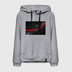 Толстовка-худи хлопковая мужская TESLA ABSTRACT ТЕСЛА СПОРТ, цвет: меланж