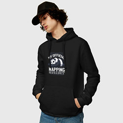Толстовка-худи хлопковая мужская My Official Napping Shirt, цвет: черный — фото 2