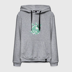 Толстовка-худи хлопковая мужская Сяо, цвет: меланж