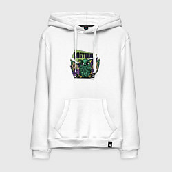 Толстовка-худи хлопковая мужская Ктулху Dogthulhu, цвет: белый
