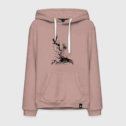 Мужская толстовка-худи Черный Аста Черный Клевер / Пыльно-розовый – фото 1