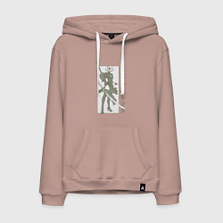 Толстовка-худи хлопковая мужская Nier replicant, цвет: пыльно-розовый