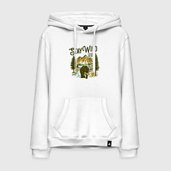 Толстовка-худи хлопковая мужская Исследователь, цвет: белый