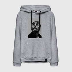 Толстовка-худи хлопковая мужская Leon, цвет: меланж