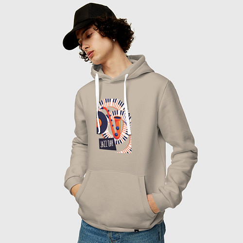 Мужская толстовка-худи Джаз / Миндальный – фото 3