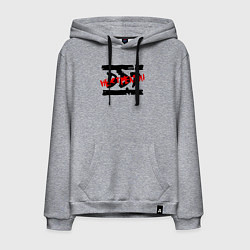 Толстовка-худи хлопковая мужская DDT НЕ СТРЕЛЯЙ!, цвет: меланж