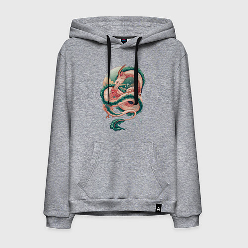 Мужская толстовка-худи Дракон / Меланж – фото 1