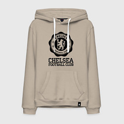 Толстовка-худи хлопковая мужская Chelsea FC: Emblem, цвет: миндальный