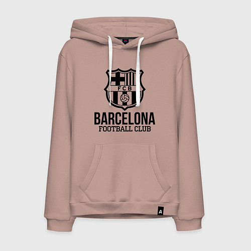 Мужская толстовка-худи Barcelona FC / Пыльно-розовый – фото 1