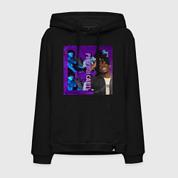 Толстовка-худи хлопковая мужская Playboi carti, цвет: черный