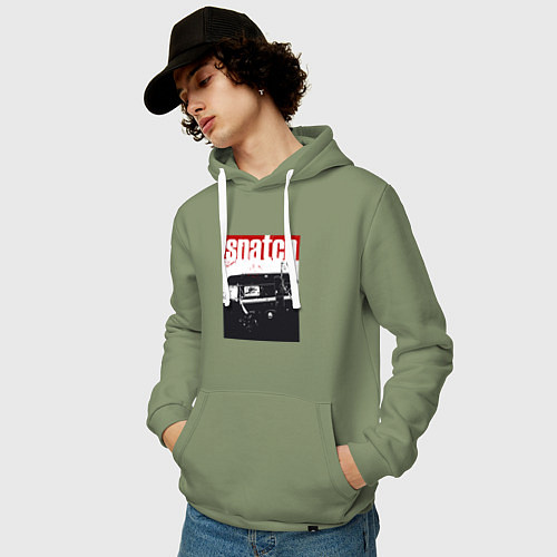 Мужская толстовка-худи Большой куш Гай Ричи / Авокадо – фото 3