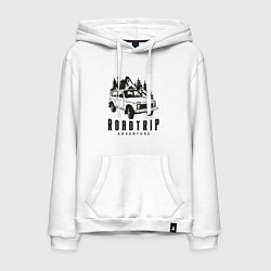 Толстовка-худи хлопковая мужская Niva roadtrip, цвет: белый