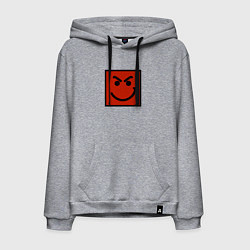 Толстовка-худи хлопковая мужская BON JOVI HAVE A NICE DAY SMILE LOGO, цвет: меланж