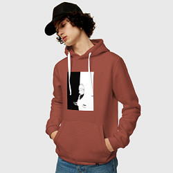 Толстовка-худи хлопковая мужская Симпсон Simpson, цвет: кирпичный — фото 2