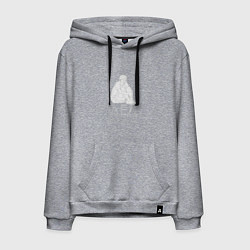 Толстовка-худи хлопковая мужская Игрок 001 - дед inside, цвет: меланж
