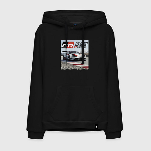 Мужская толстовка-худи Toyota Gazoo Racing - легендарная спортивная коман / Черный – фото 1