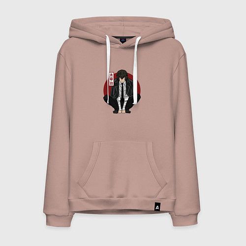 Мужская толстовка-худи Старший детектив Дазай / Пыльно-розовый – фото 1