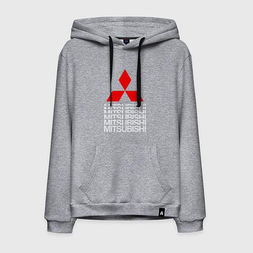 Мужская толстовка-худи MITSUBISHI МИЦУБИСИ МИТСУБИСИ МИЦУБИШИ LOGO STYLE / Меланж – фото 1