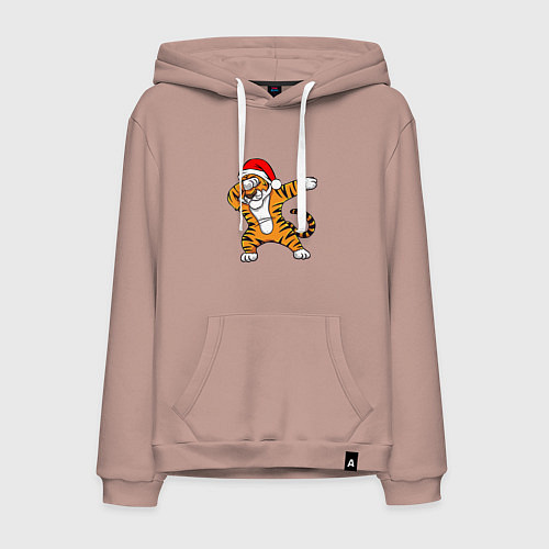 Мужская толстовка-худи ТИГР 2022 DUB ТИГР / Пыльно-розовый – фото 1