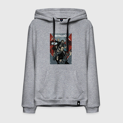 Мужская толстовка-худи Metallica - cool dudes! / Меланж – фото 1