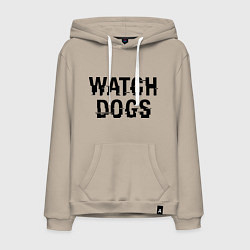 Толстовка-худи хлопковая мужская Watch Dogs, цвет: миндальный