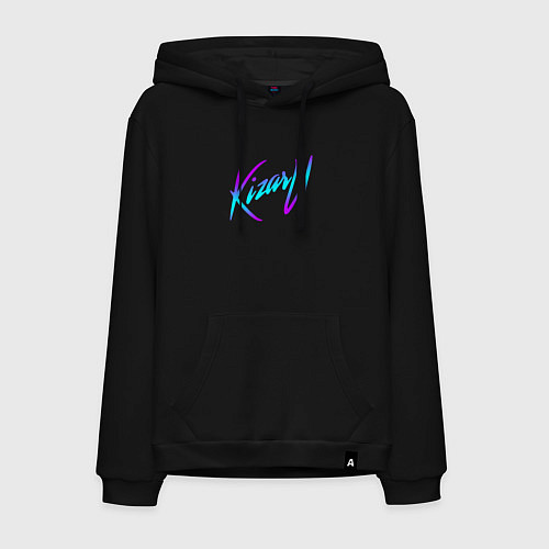 Мужская толстовка-худи КИЗАРУ НЕОН ЛОГО KIZARU NEON LOGO / Черный – фото 1