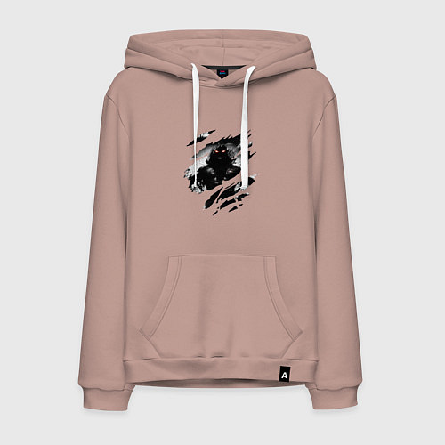 Мужская толстовка-худи THE GUY DISTURBED РОК / Пыльно-розовый – фото 1