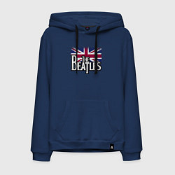 Толстовка-худи хлопковая мужская The Beatles Great Britain Битлз, цвет: тёмно-синий