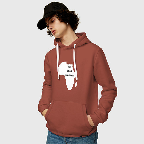Мужская толстовка-худи The Dark Continent Африка / Кирпичный – фото 3