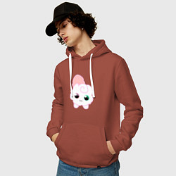 Толстовка-худи хлопковая мужская Toca Kitchen котик, цвет: кирпичный — фото 2