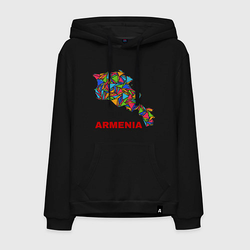 Мужская толстовка-худи Armenian Color / Черный – фото 1