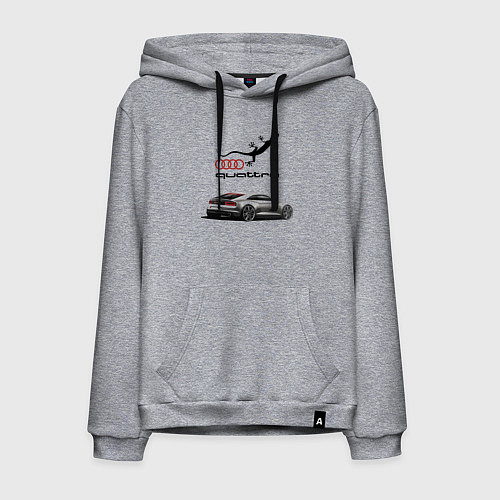 Мужская толстовка-худи Audi quattro Lizard / Меланж – фото 1