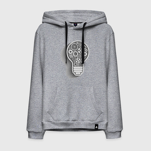 Мужская толстовка-худи Стимпанк лампа / Меланж – фото 1