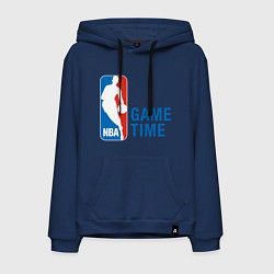 Толстовка-худи хлопковая мужская NBA Game Time, цвет: тёмно-синий