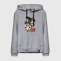 Толстовка-худи хлопковая мужская Gintoki ice cream, цвет: меланж