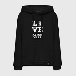 Толстовка-худи хлопковая мужская Aston Villa Love Classic, цвет: черный