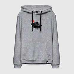 Толстовка-худи хлопковая мужская Sketch rider, цвет: меланж