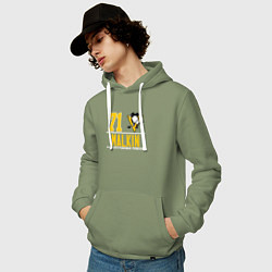 Толстовка-худи хлопковая мужская ЕВГЕНИЙ МАЛКИН ПИТСБУРГ, цвет: авокадо — фото 2
