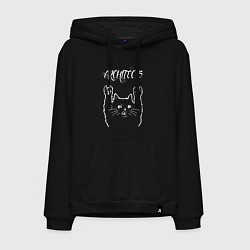 Толстовка-худи хлопковая мужская Architects Рок кот, цвет: черный