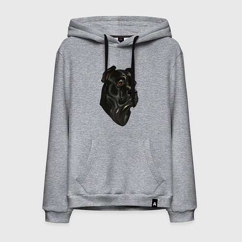 Мужская толстовка-худи Портрет Кане-корсо / Меланж – фото 1