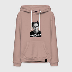 Толстовка-худи хлопковая мужская The Prodigy - firestarter, цвет: пыльно-розовый