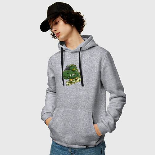 Мужская толстовка-худи Pirate Crocodile / Меланж – фото 3