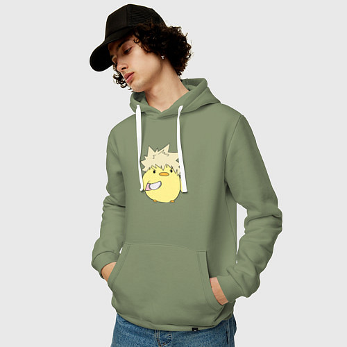 Мужская толстовка-худи Опасный Бакуго My Hero Academia / Авокадо – фото 3