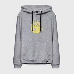 Толстовка-худи хлопковая мужская Опасный Бакуго My Hero Academia, цвет: меланж